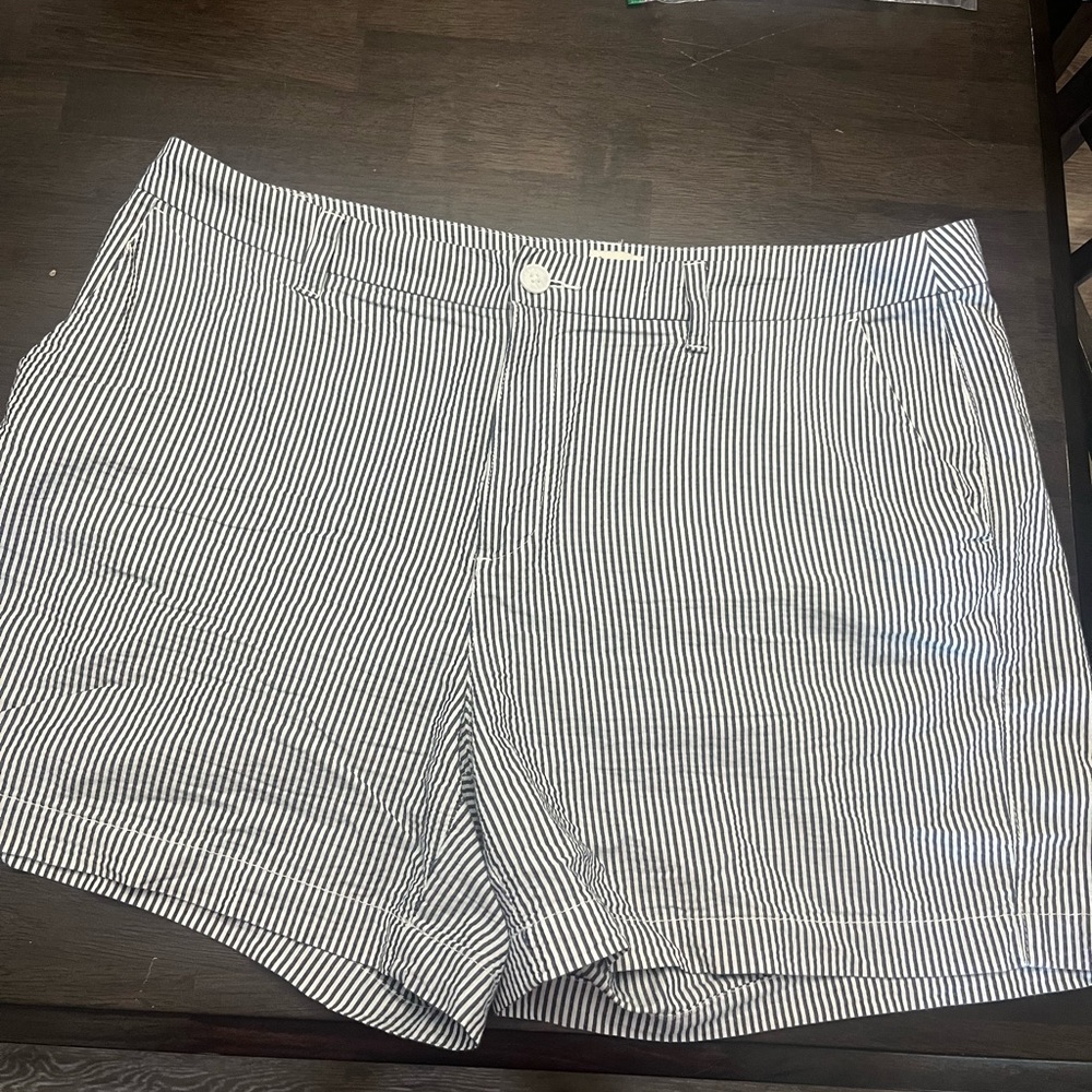 A New Day Black and white striped shorts